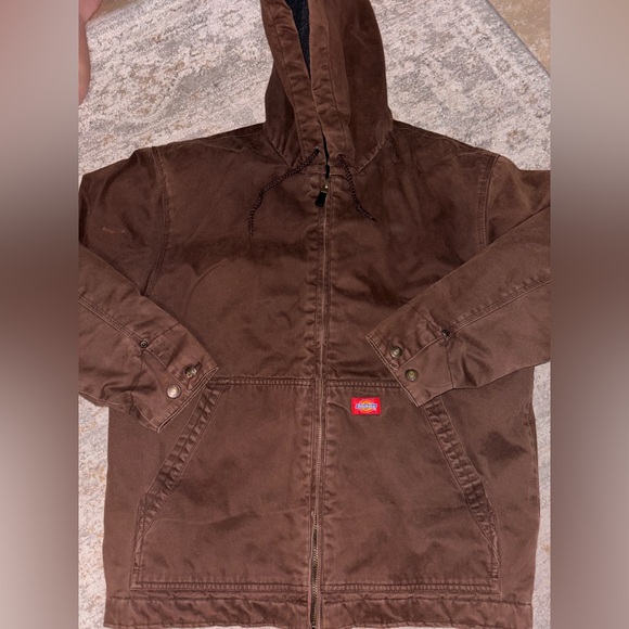 Vintage Dickies Dark Brown Hooded Performance Jacket - Picture 3 of 7